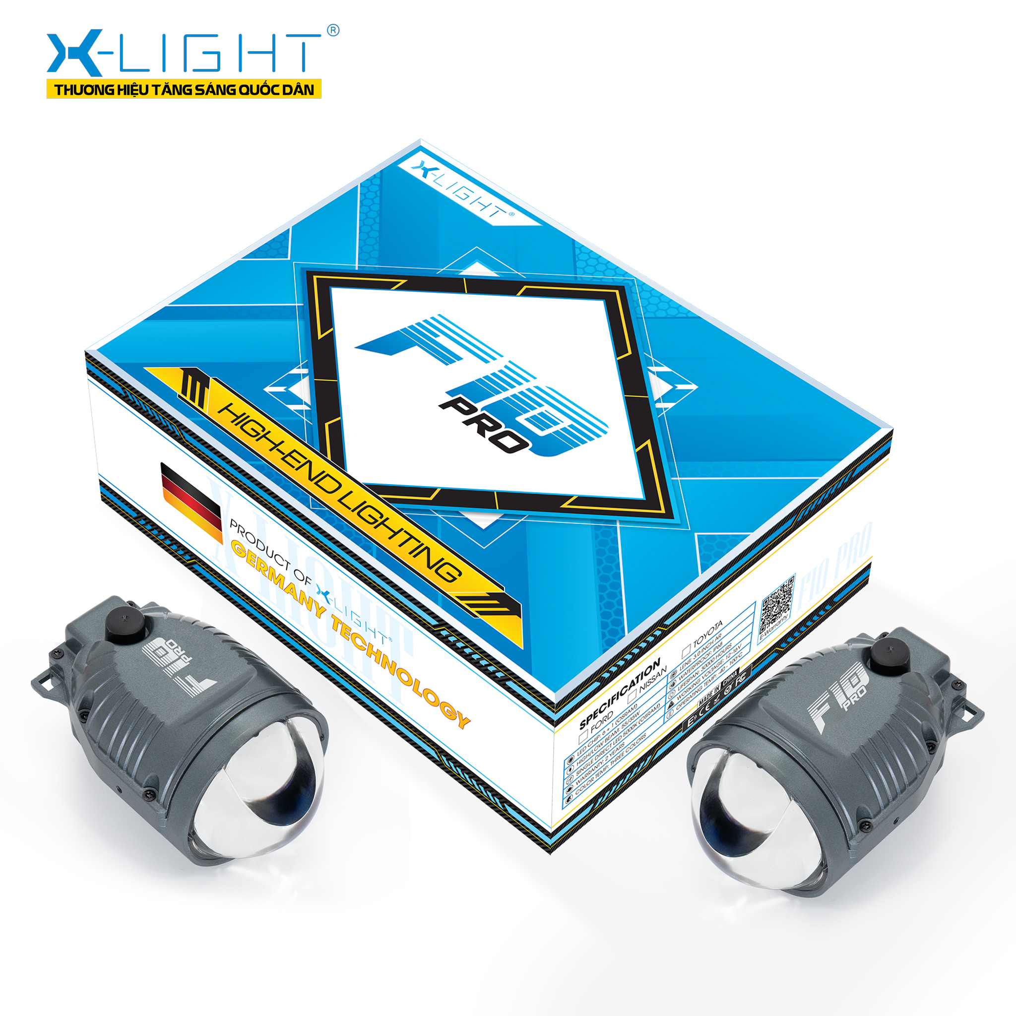 BI GẦM X-LIGHT F10 PRO 3 NHIỆT MÀU