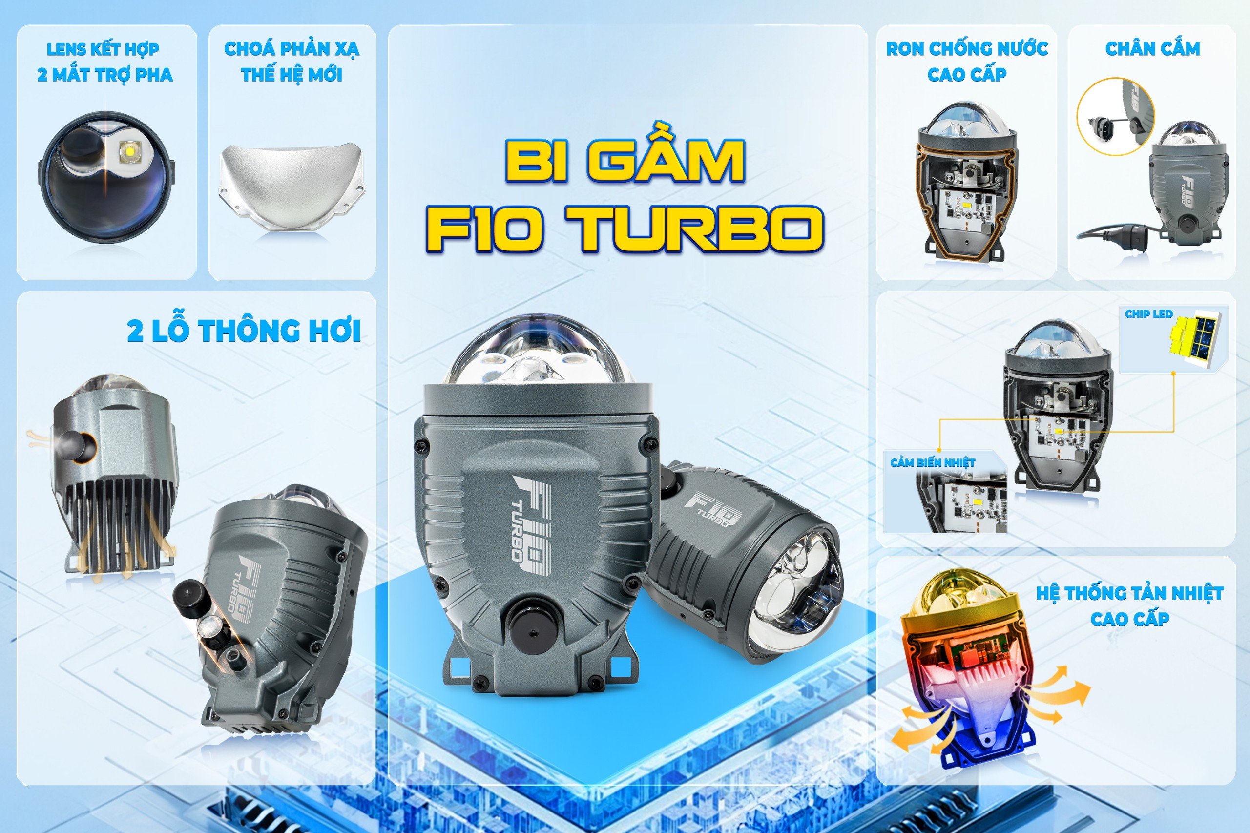 BI GẦM X-LIGHT F10 TURBO 24V BI GẦM X-LIGHT F10 TURBO 24V